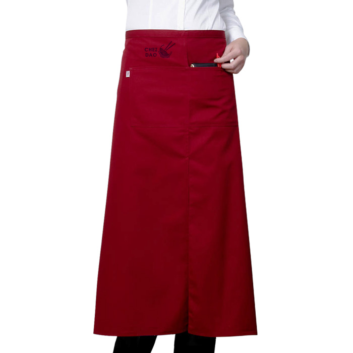 Berlin Long Bistro Apron with Vent and Pocket