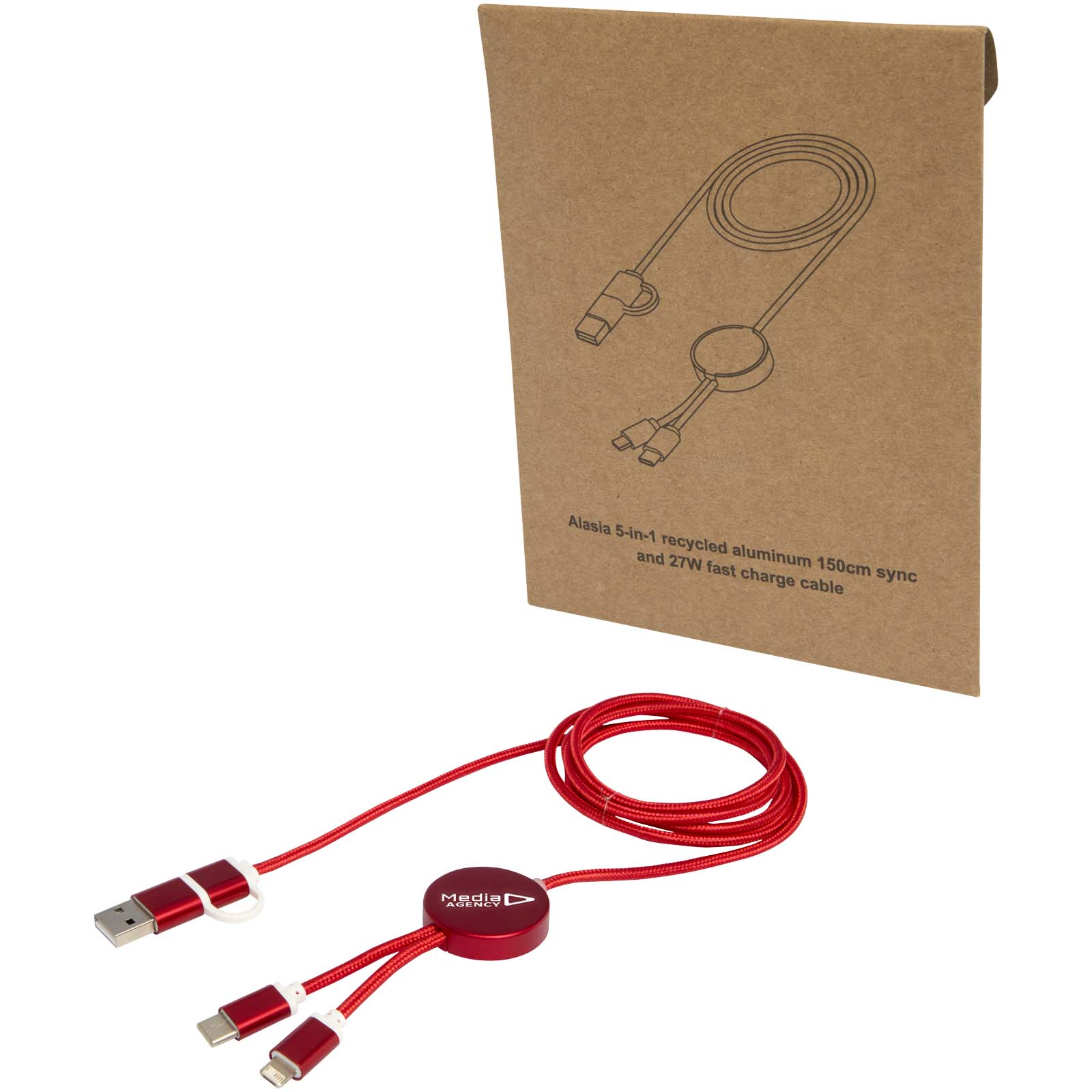 Datenmeister 5-in-1 Kabel - Wurzen bedrukken met logo