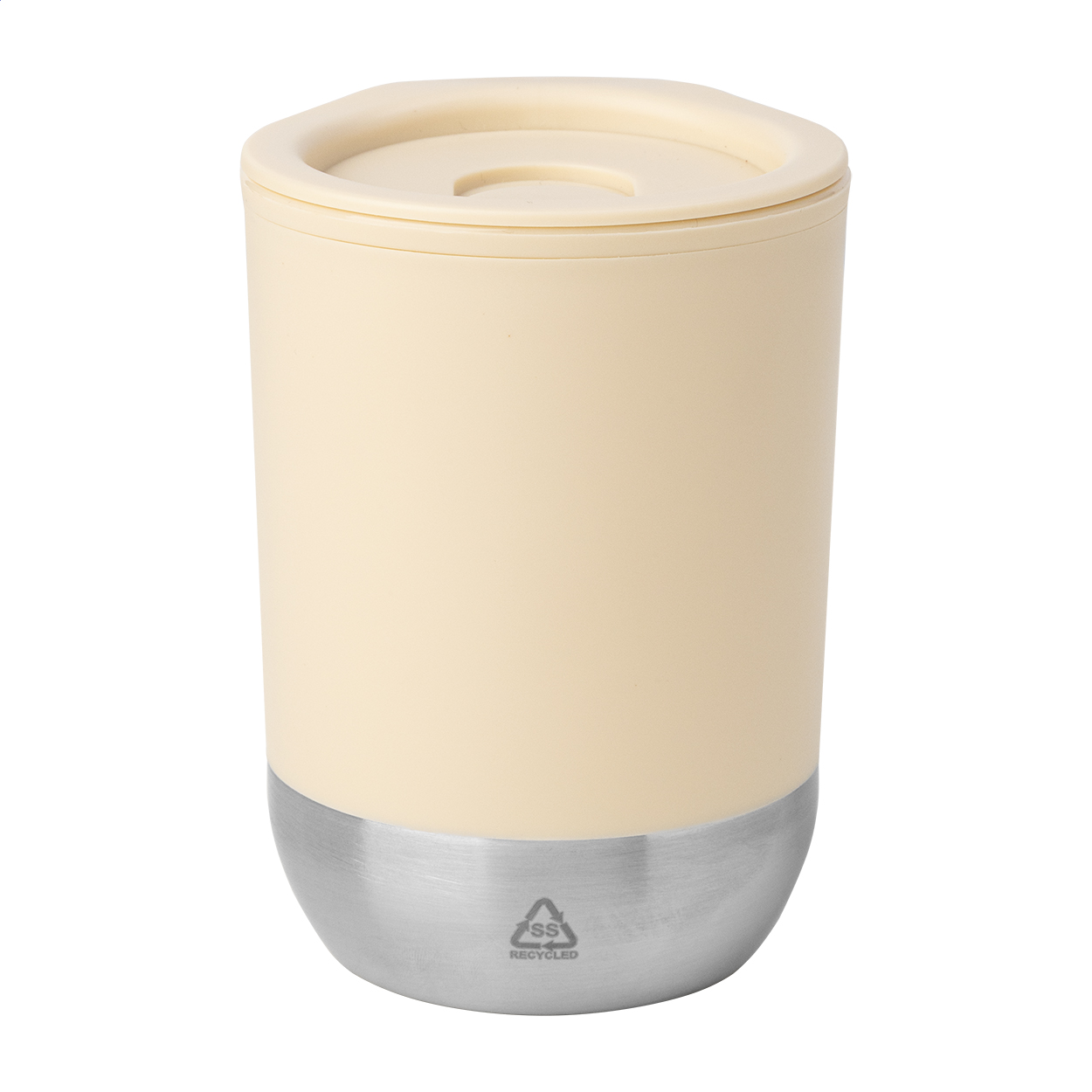 Ferry Thermobecher aus PP mit Recycling-Stahlboden, 300 ml, mit Ihrem Logo bedrucken mit Logo