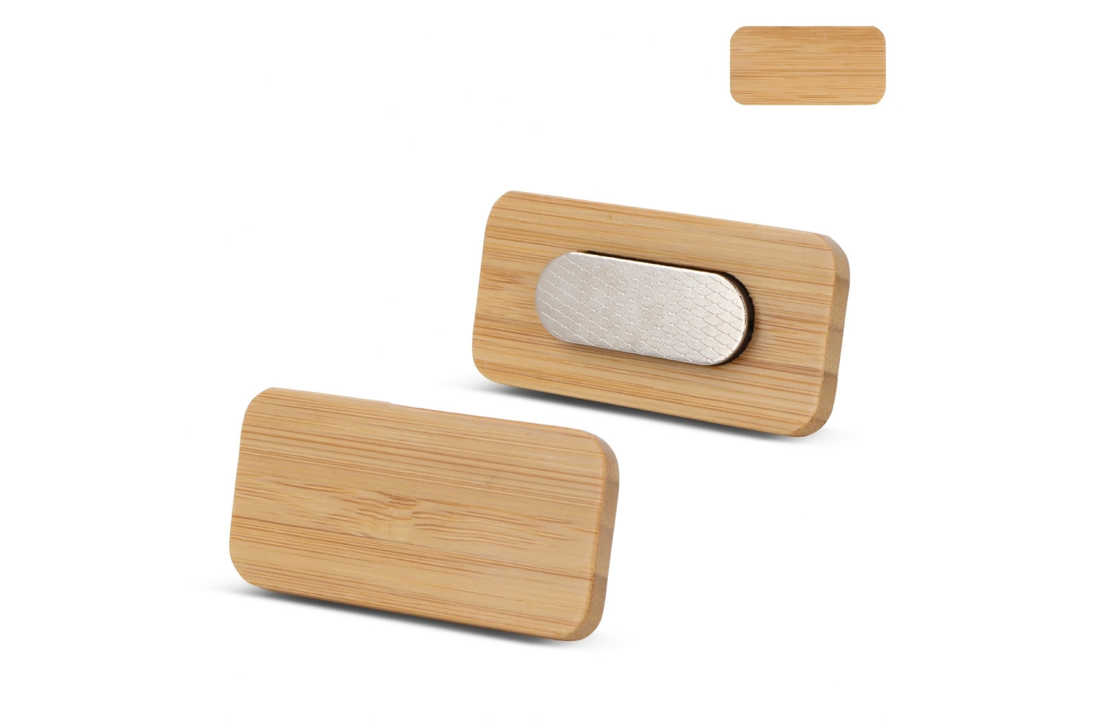 Bambus Abzeichen mit Magnet - Delbrück