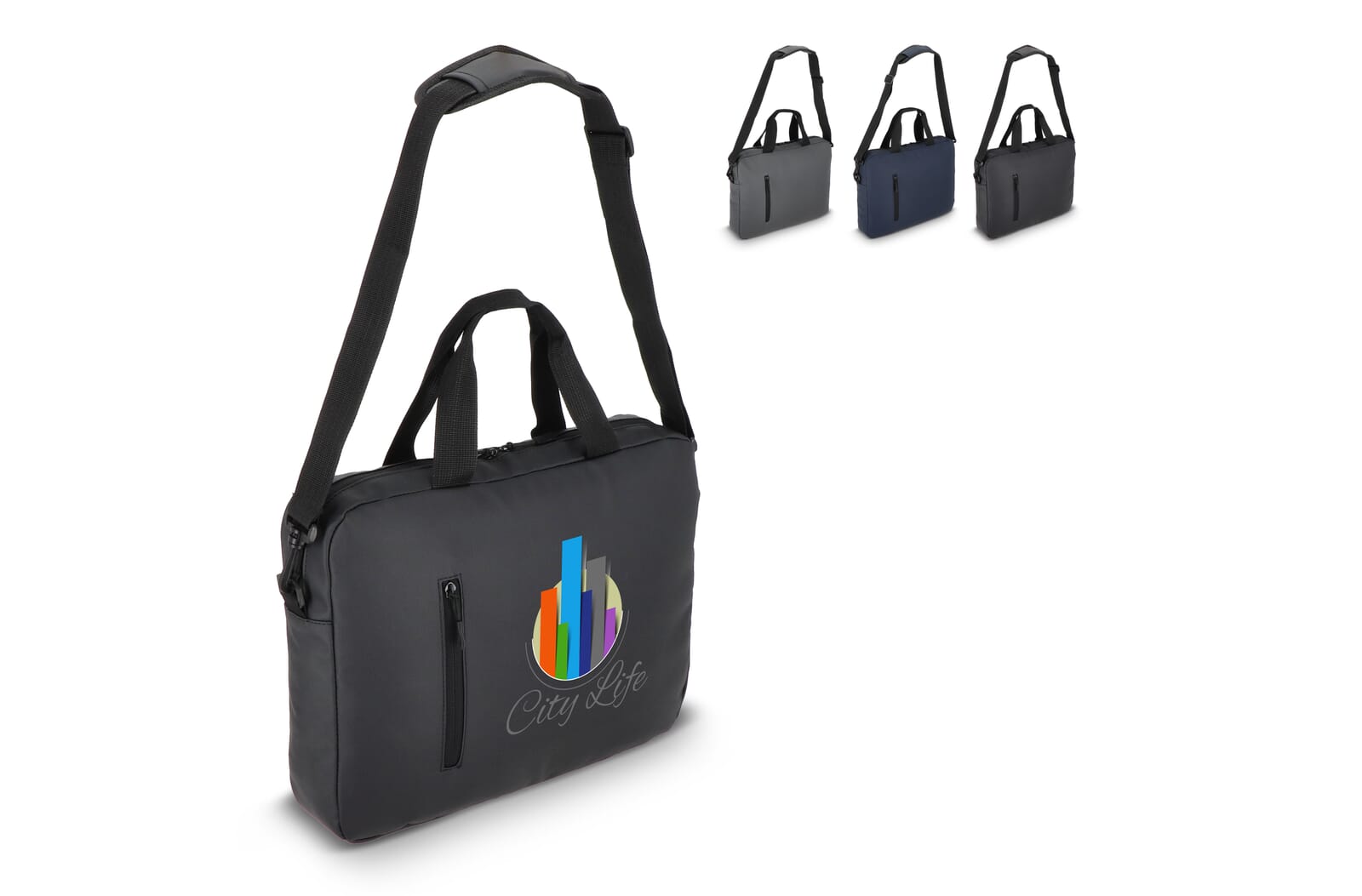 PU Laptop Messenger-Tasche - Alsleben bedrucken mit Logo