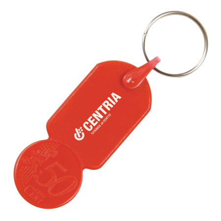 Kunststoff-Trolley-Münzhalter Schlüsselring - Werdau