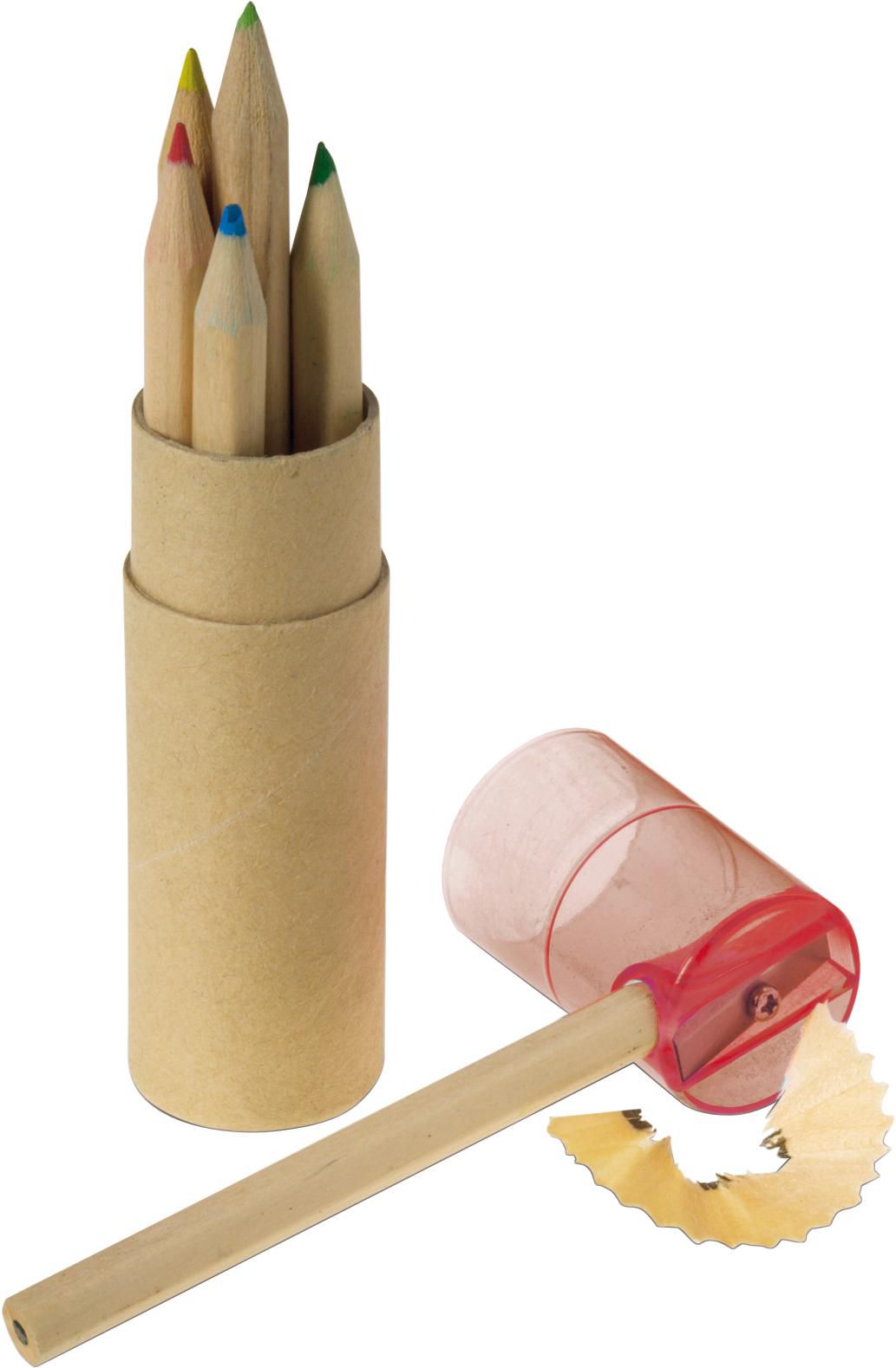 Bunte Bleistift-Set Recyclo - Dargun bedrucken mit Logo