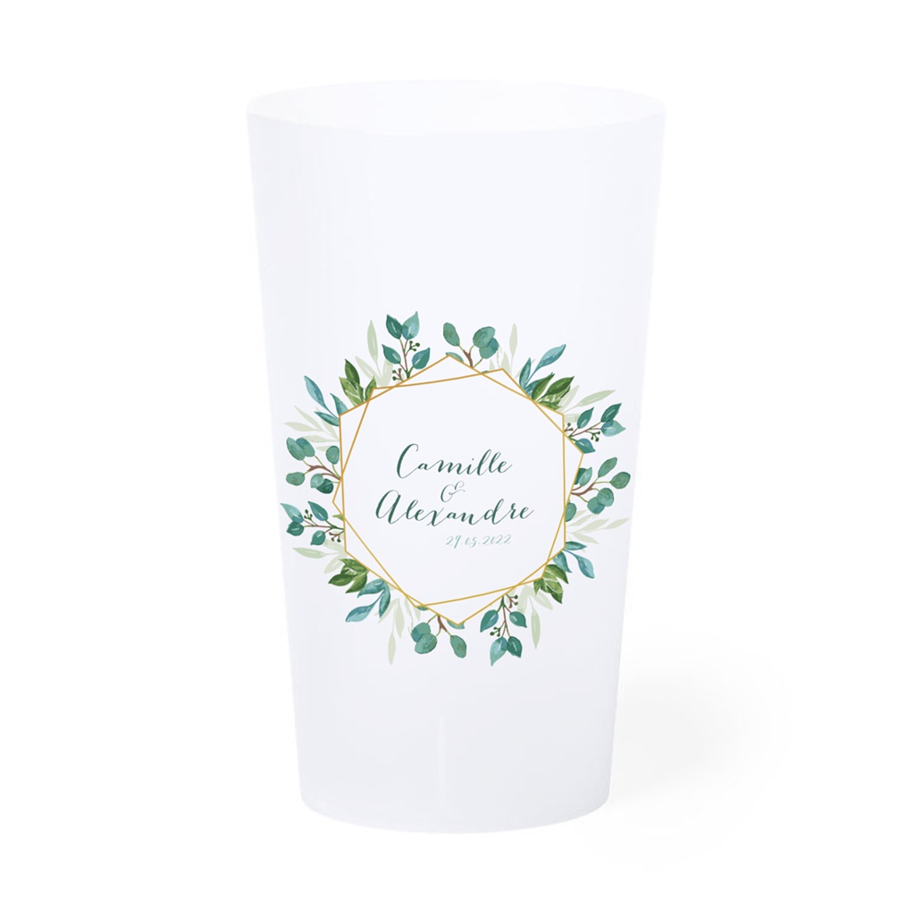 Becher bedrucken für Hochzeit 33 cl - Orlando