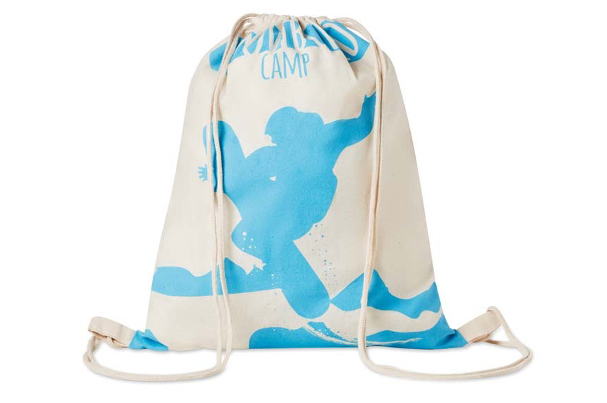 Baumwoll-Kordelzugtasche - Stein