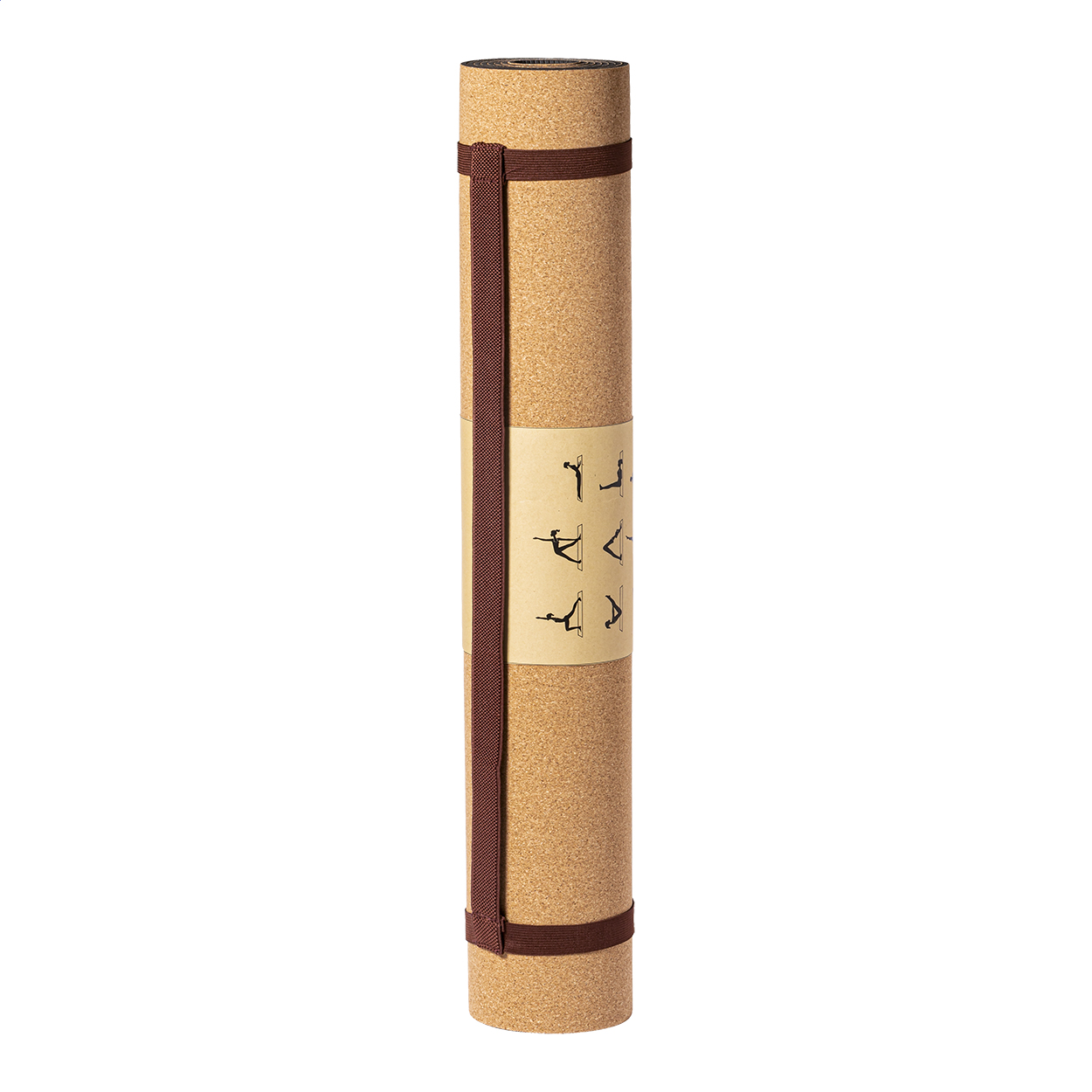 Ashta Yogamatte aus Naturkork mit Tragegurt und Ihrem Logo bedrucken mit Logo