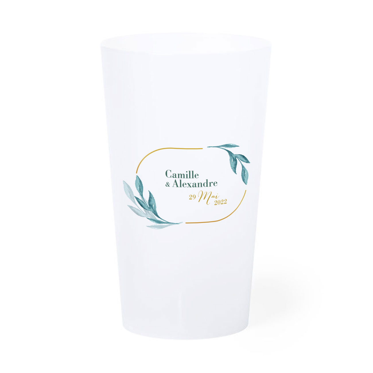 Becher bedrucken für Hochzeit 33 cl - Richmond