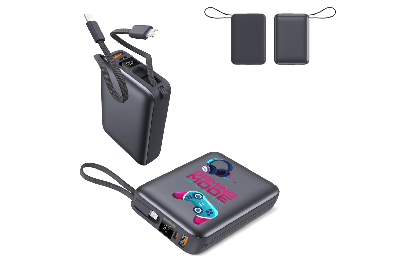 Nova Powerbank 22.5W Power Delivery mit eingebauten Kabeln 20000 mAh