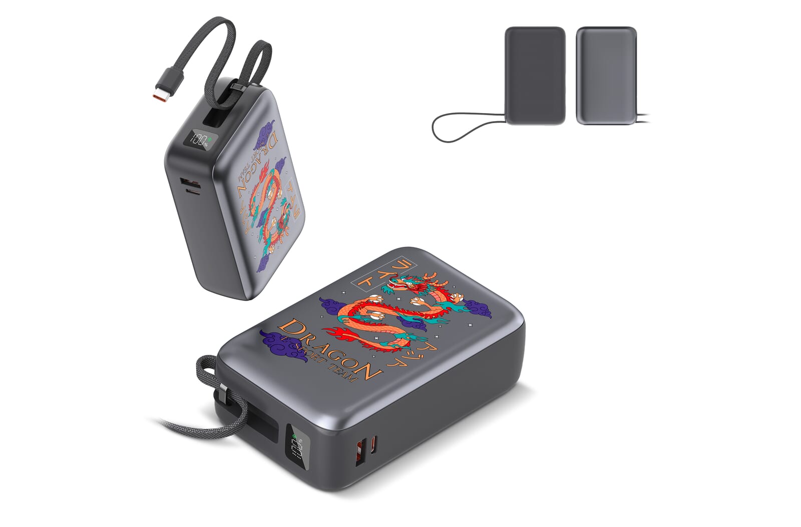 Nova Laptop 65W Powerbank mit eingebautem USB-C-Kabel 30000 mAh