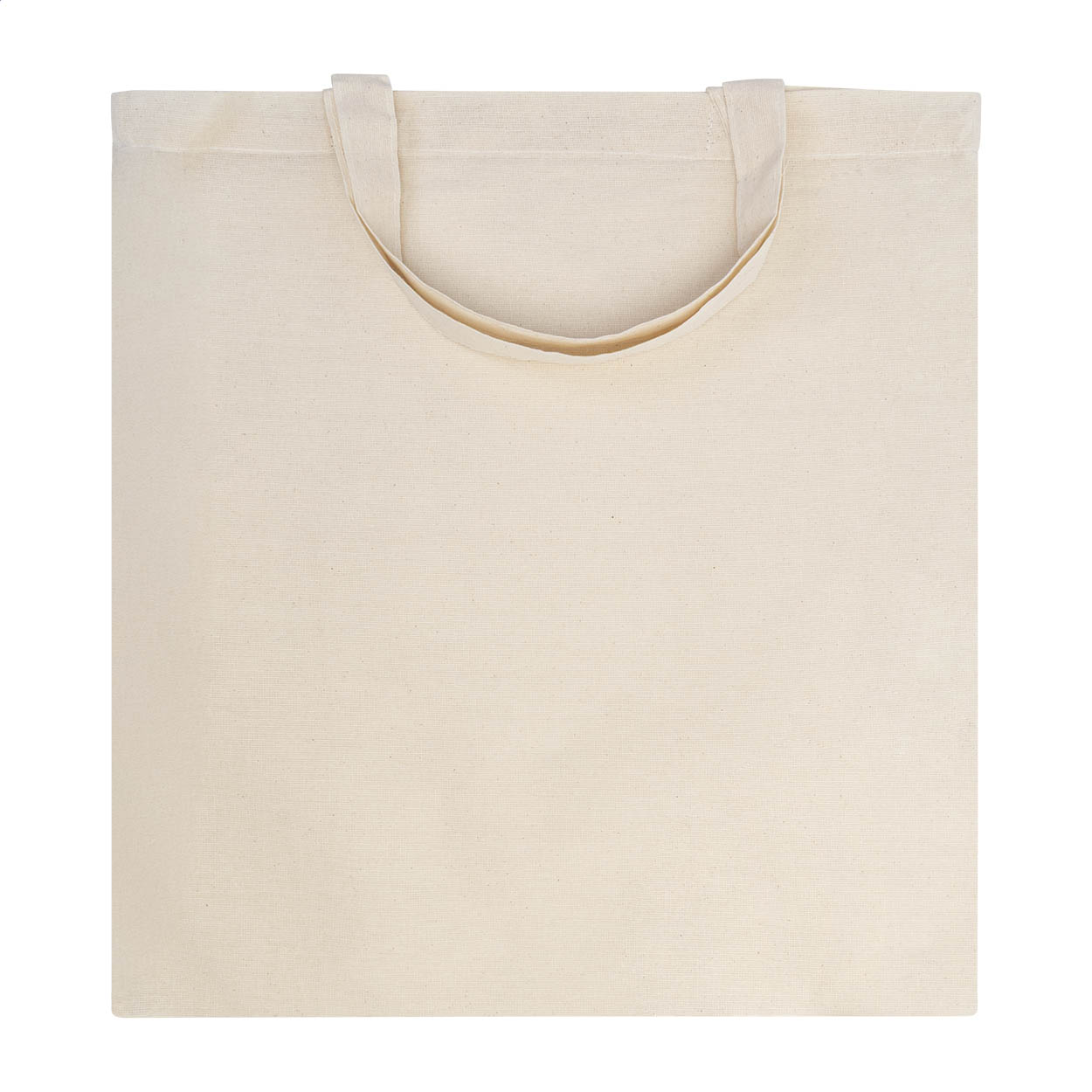 Shorty Baumwolltasche mit kurzen Henkeln, 95 g/m², mit Ihrem Logo bedrucken mit Logo