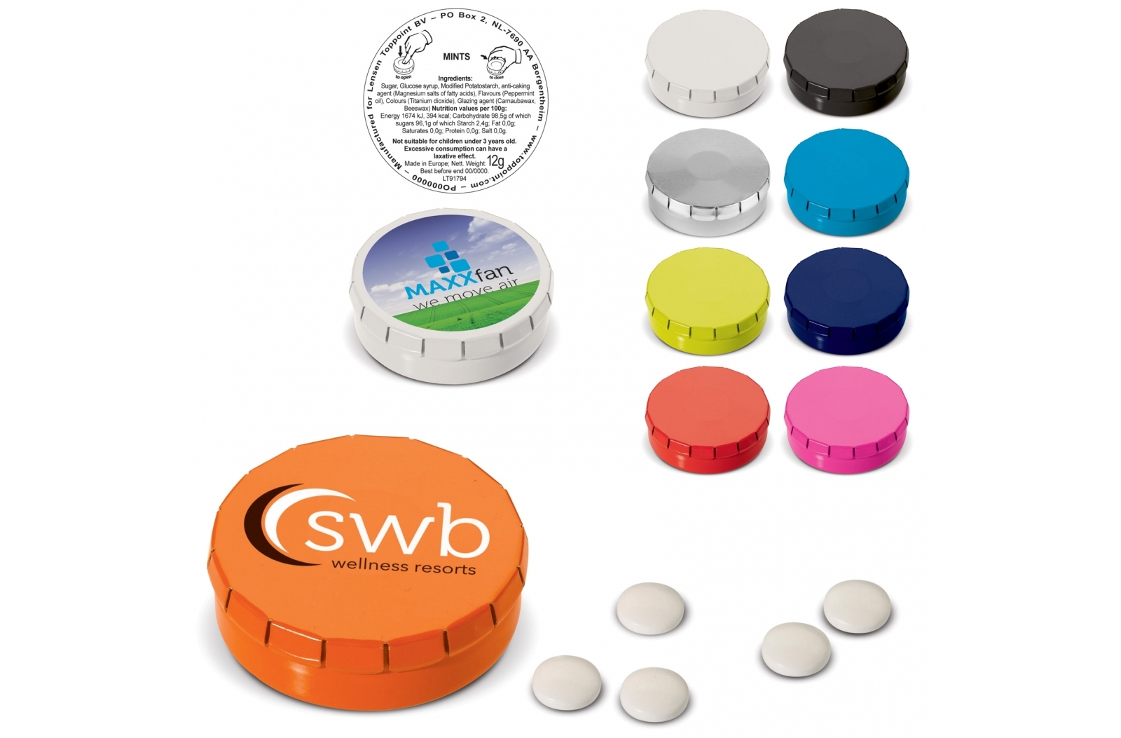 Minz-Klickdose - Eschenbach in der Oberpfalz bedrucken mit Logo