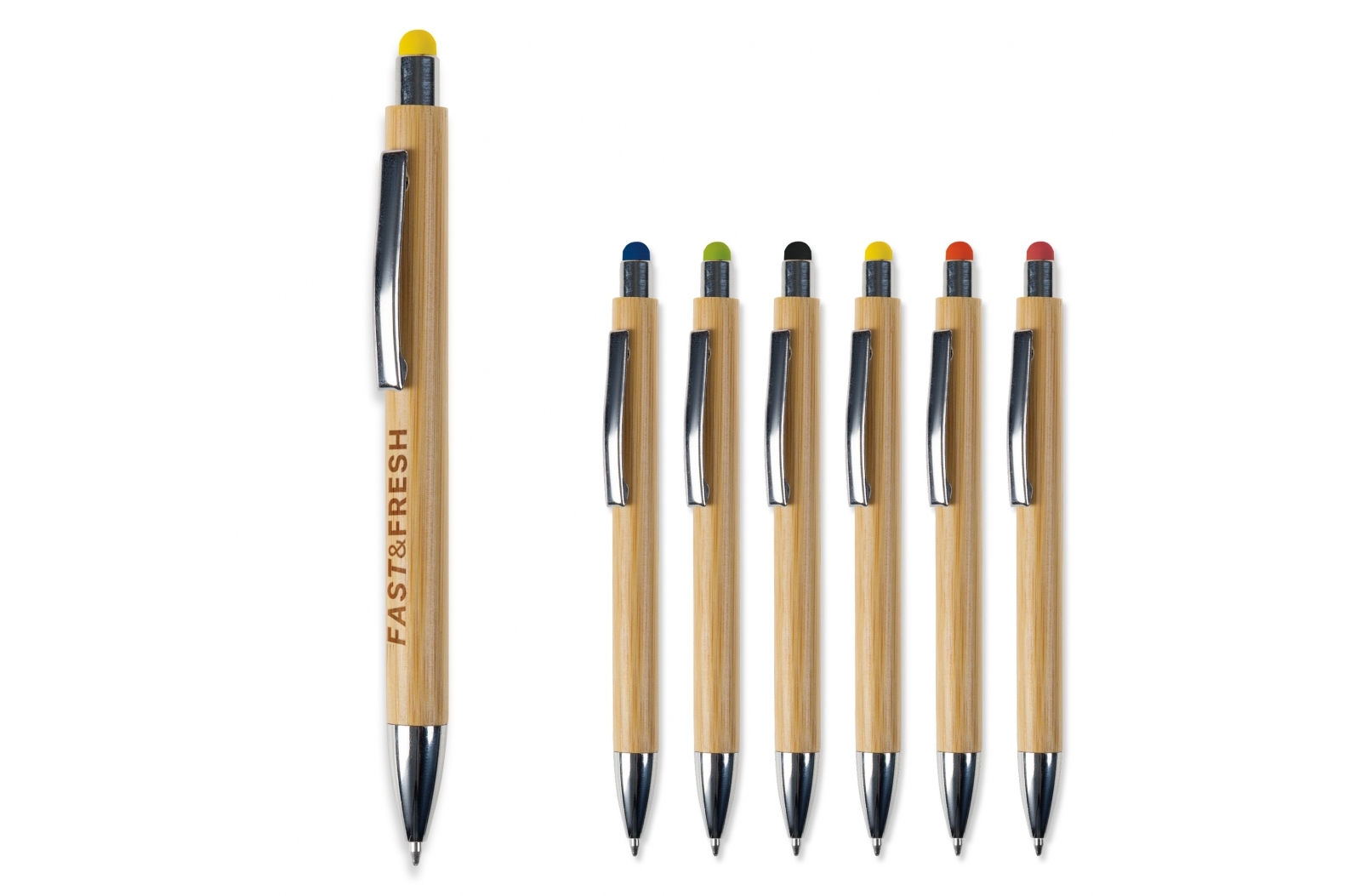 Bambus Kugelschreiber mit Touchpen