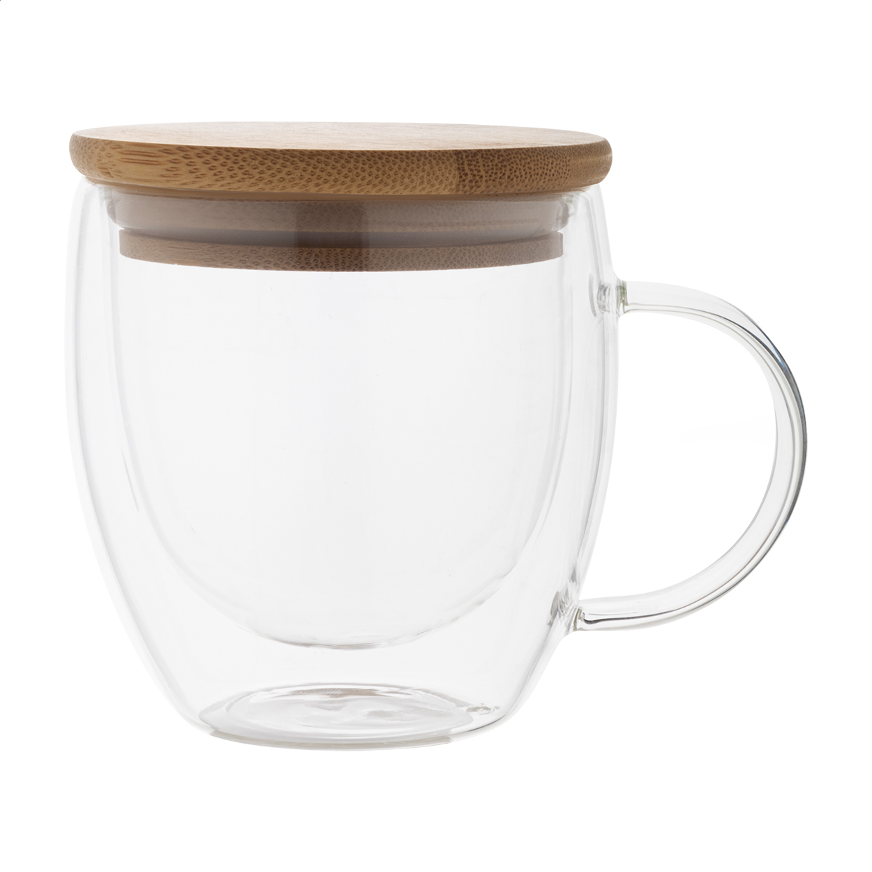 BambusDeckel GlasTasse - Waldenbuch bedrucken mit Logo