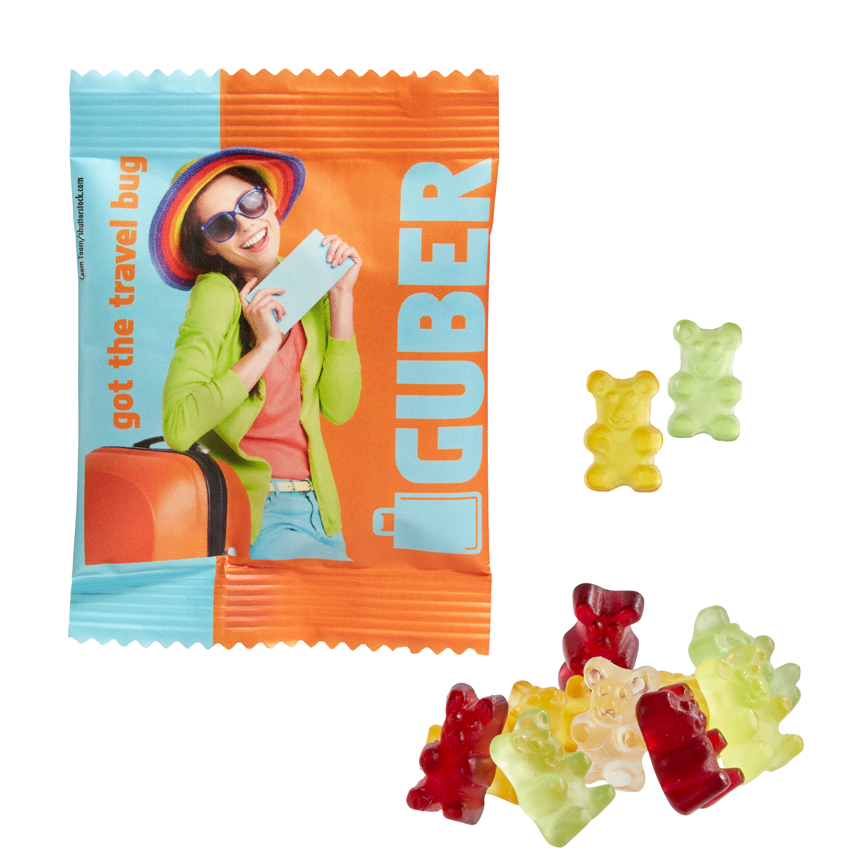 Zuckerfreie Fruchtgummi-Bären - Leutenberg bedrucken mit Logo
