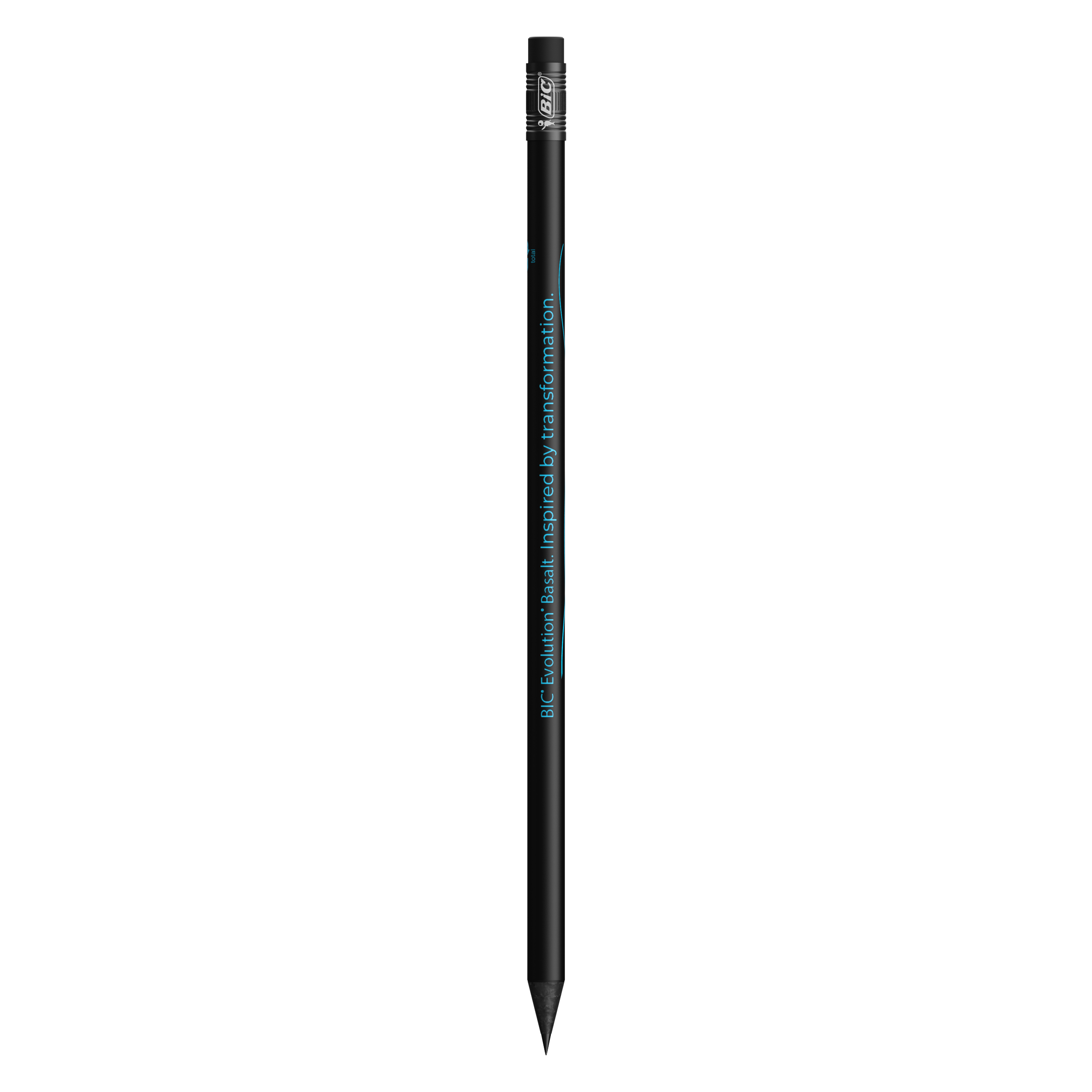 BIC® Evolution® Basalt Bleistift mit Radierer und Logo, aus recyceltem Material bedrucken mit Logo