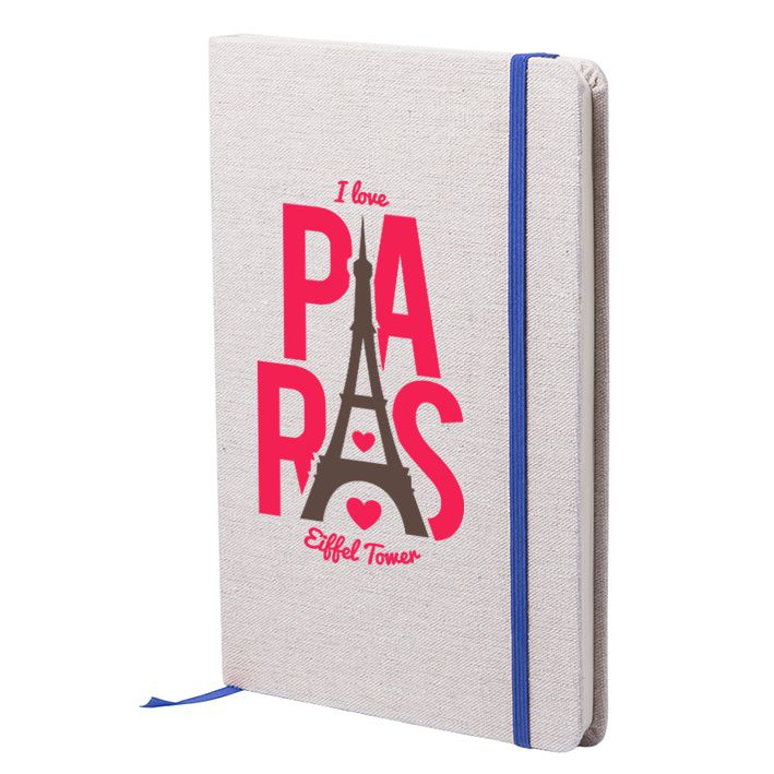 Notizbuch gestalten Baumwolleinband 80 Blatt blanko A5 - Delhi