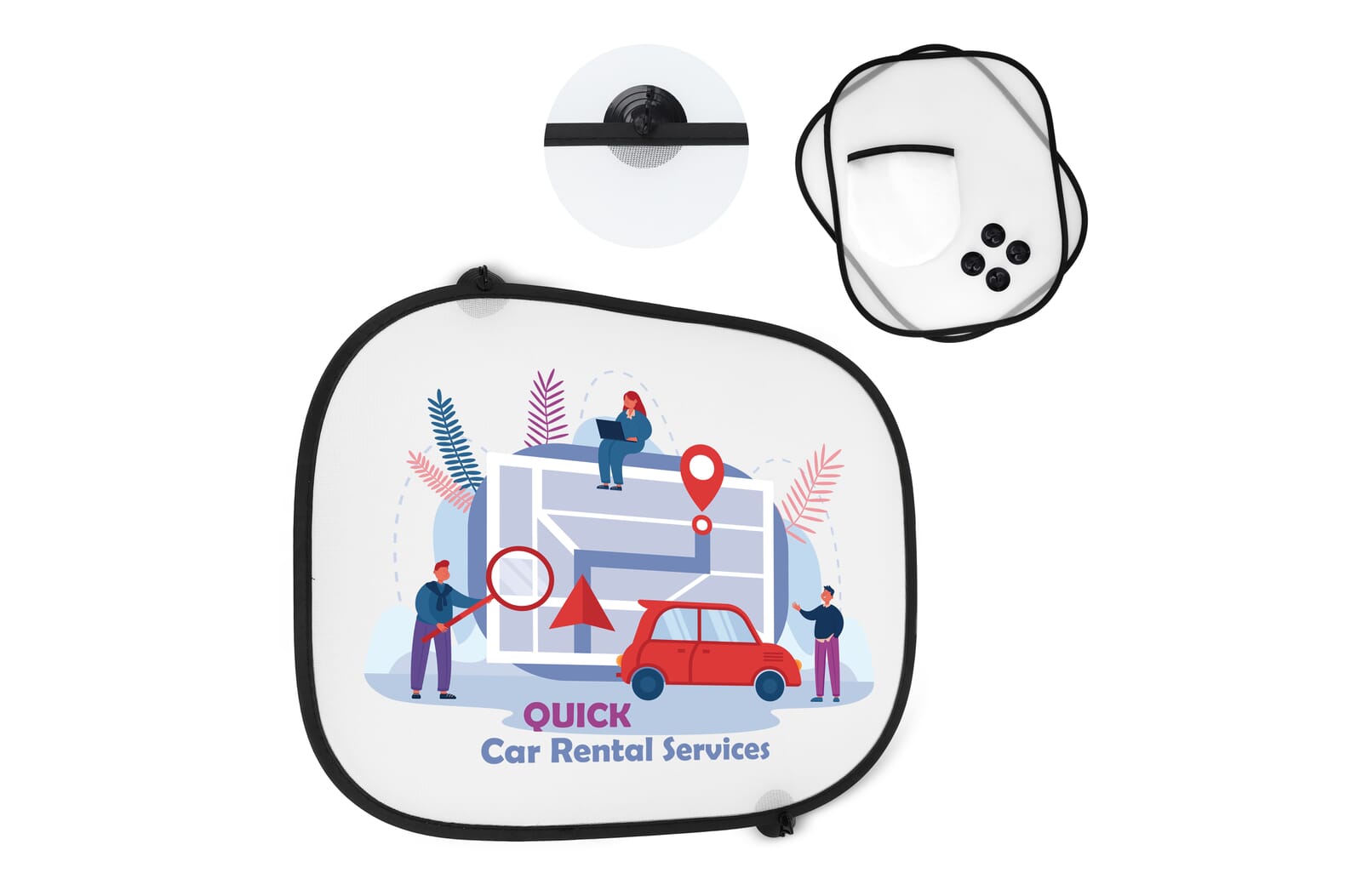 Auto-Sonnenblende-Set mit Beutel - Birkenfeld bedrucken mit Logo