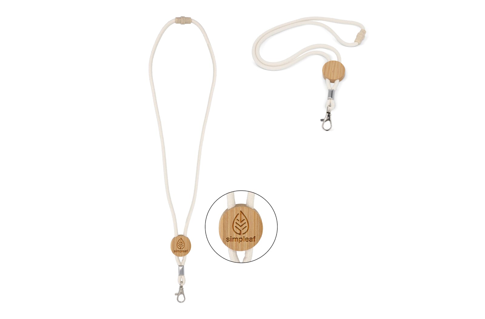 Verstellbares Baumwollkordel-Umhängeband - Birkenfeld bedrucken mit Logo