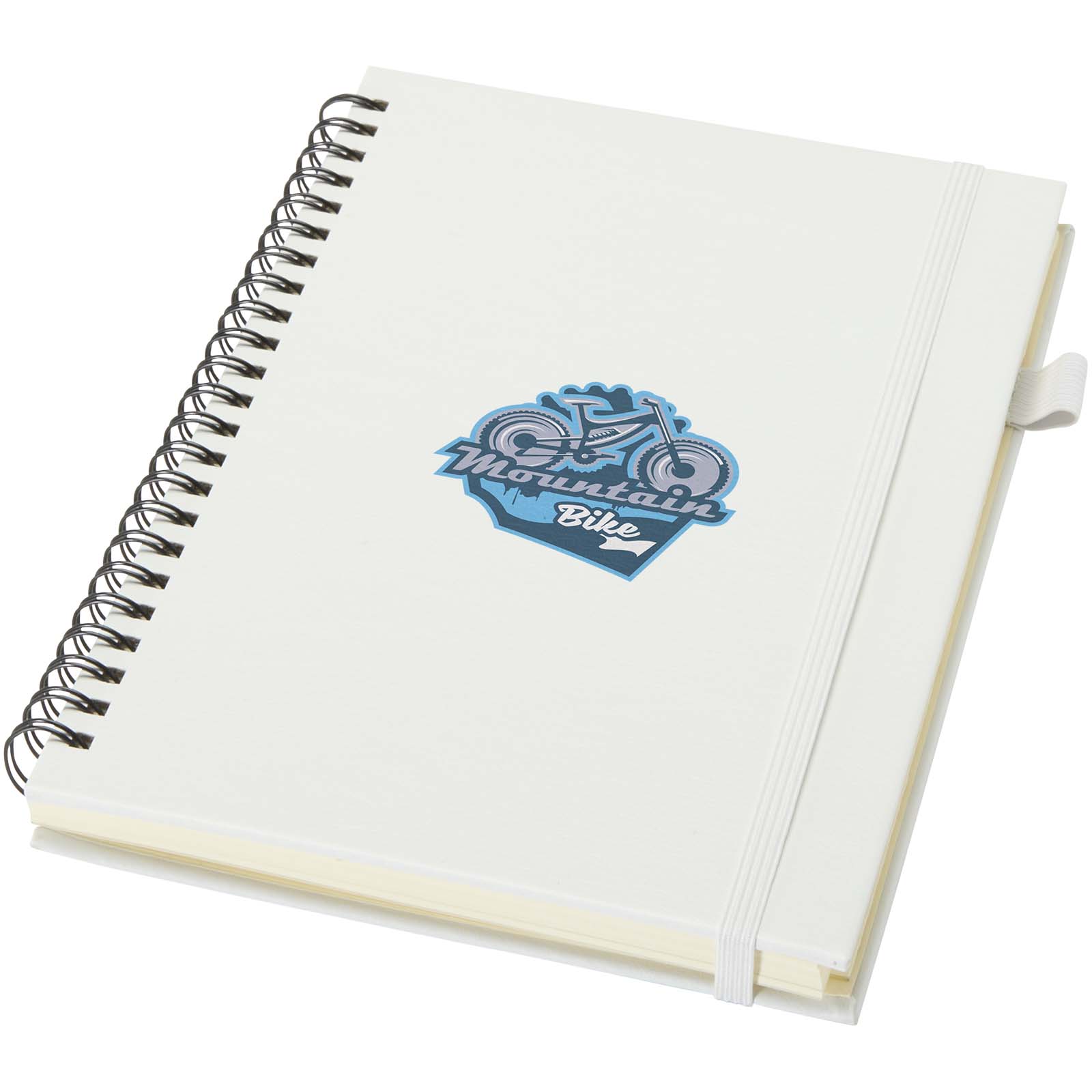 Liss A5 Hardcover-Spiralnotizbuch mit Logo aus recyceltem Kunststoff