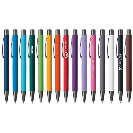 JAMAICA Kugelschreiber-Metallstift mit Gummibeschichtung - Göttingen