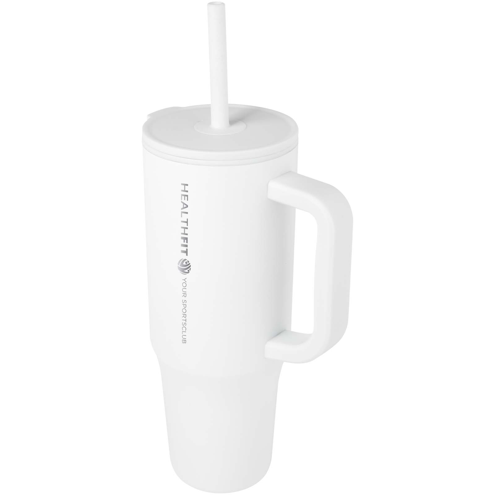 Nachhaltiger Becher mit Silikonstrohhalm - Rahden bedrucken mit Logo
