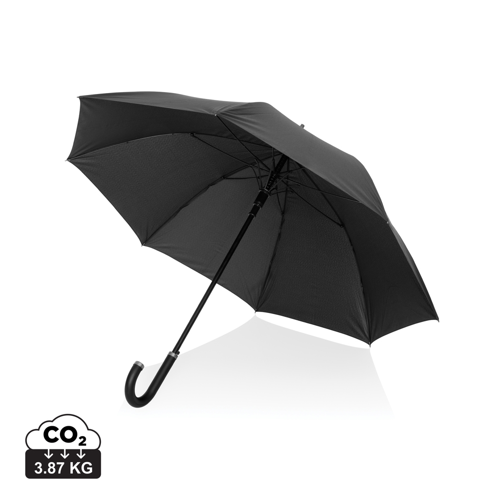 Luxus Regenschirm AWARE™ RPET mit edlem Griff - Heiligenhaus