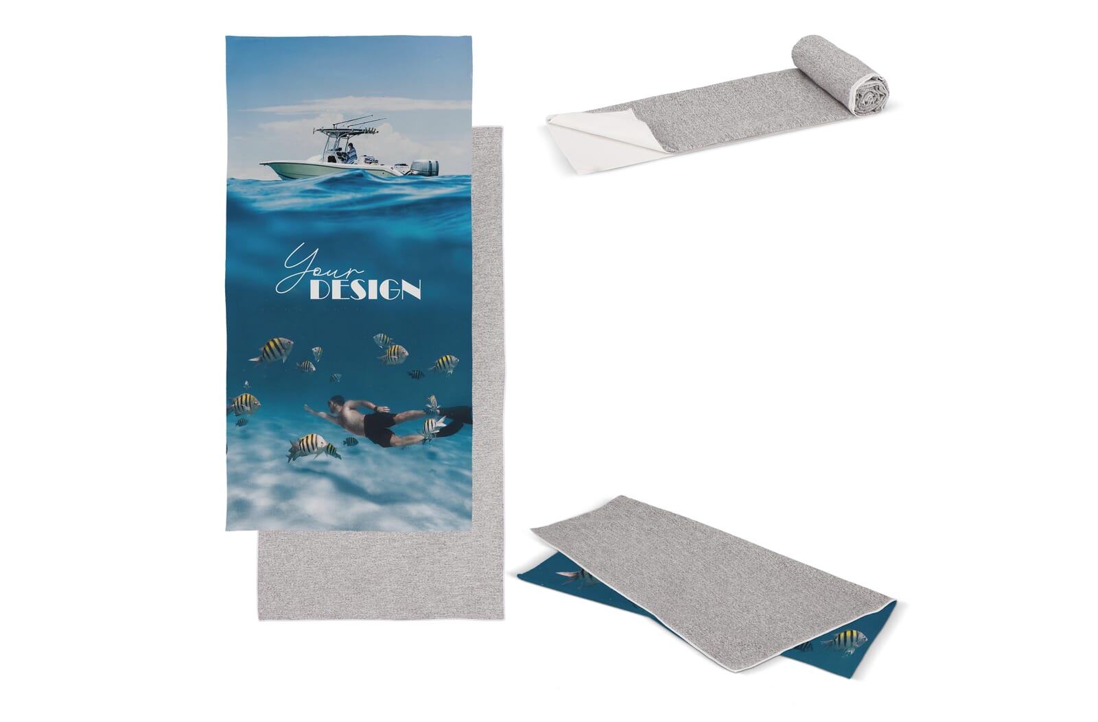 Schnelltrocknendes R-PET Handtuch 70x140cm - Bremerhaven, Stadtgemeinde