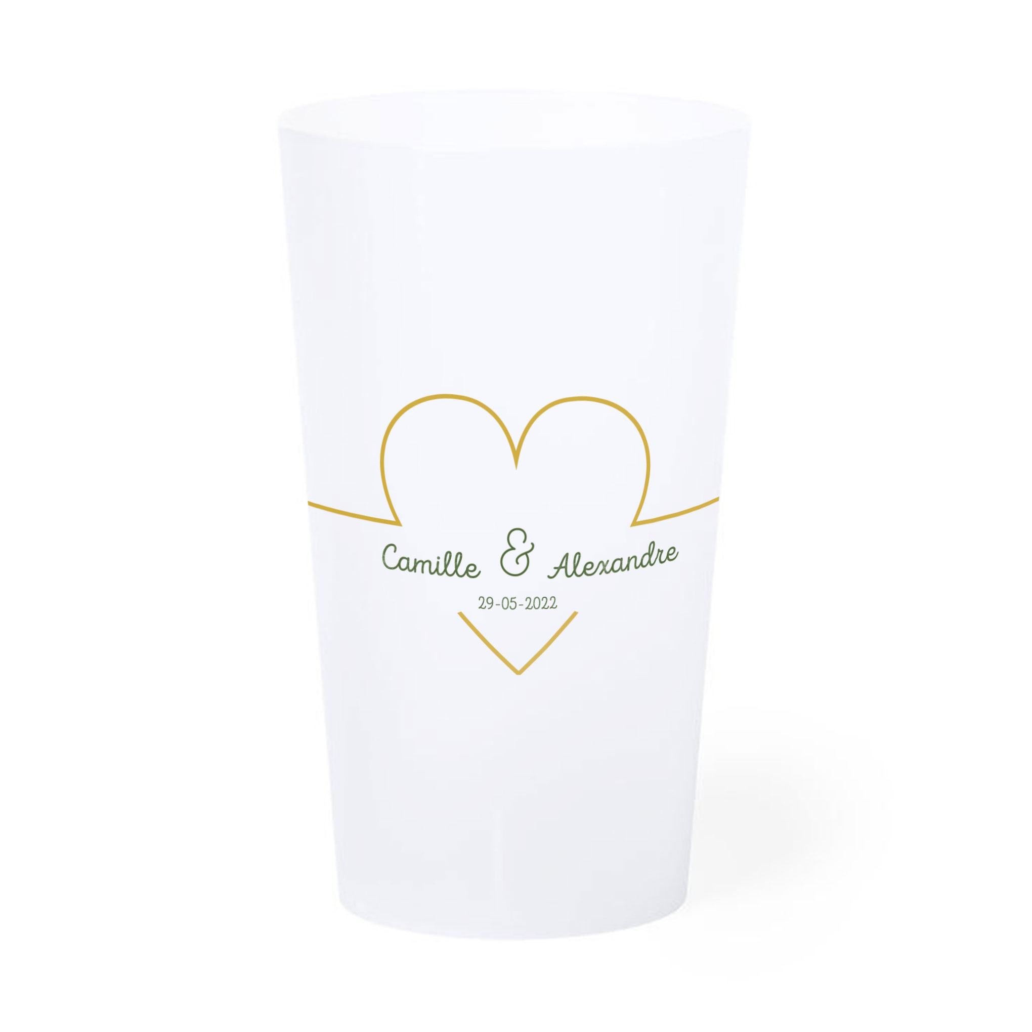 Becher bedrucken für Hochzeit 33 cl - Buffalo