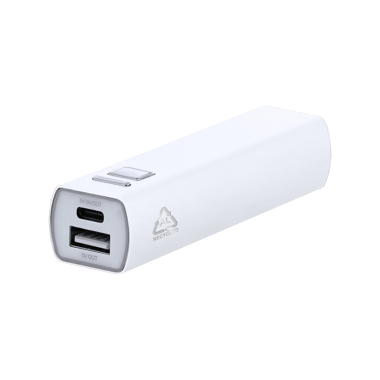 RaluBase Powerbank aus Recycling-Aluminium mit 2600 mAh und Ihrem Logo bedrucken mit Logo