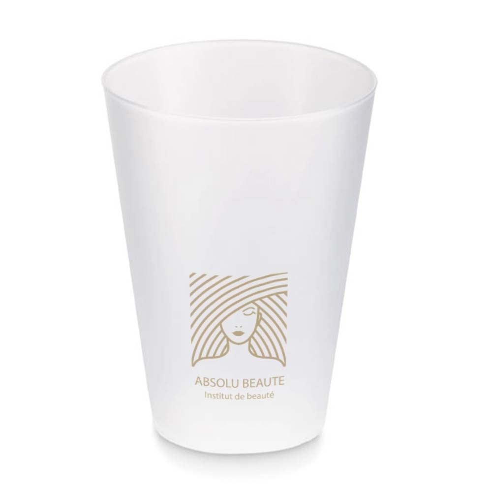 Becher aus gefrostetem PP 300ml bedrucken mit Logo