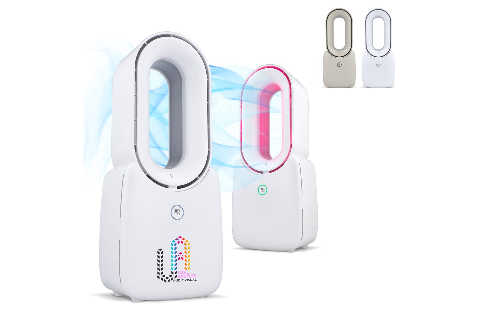 Blattloser Softwind Lüfter mit LED und Akku - Liebenwalde