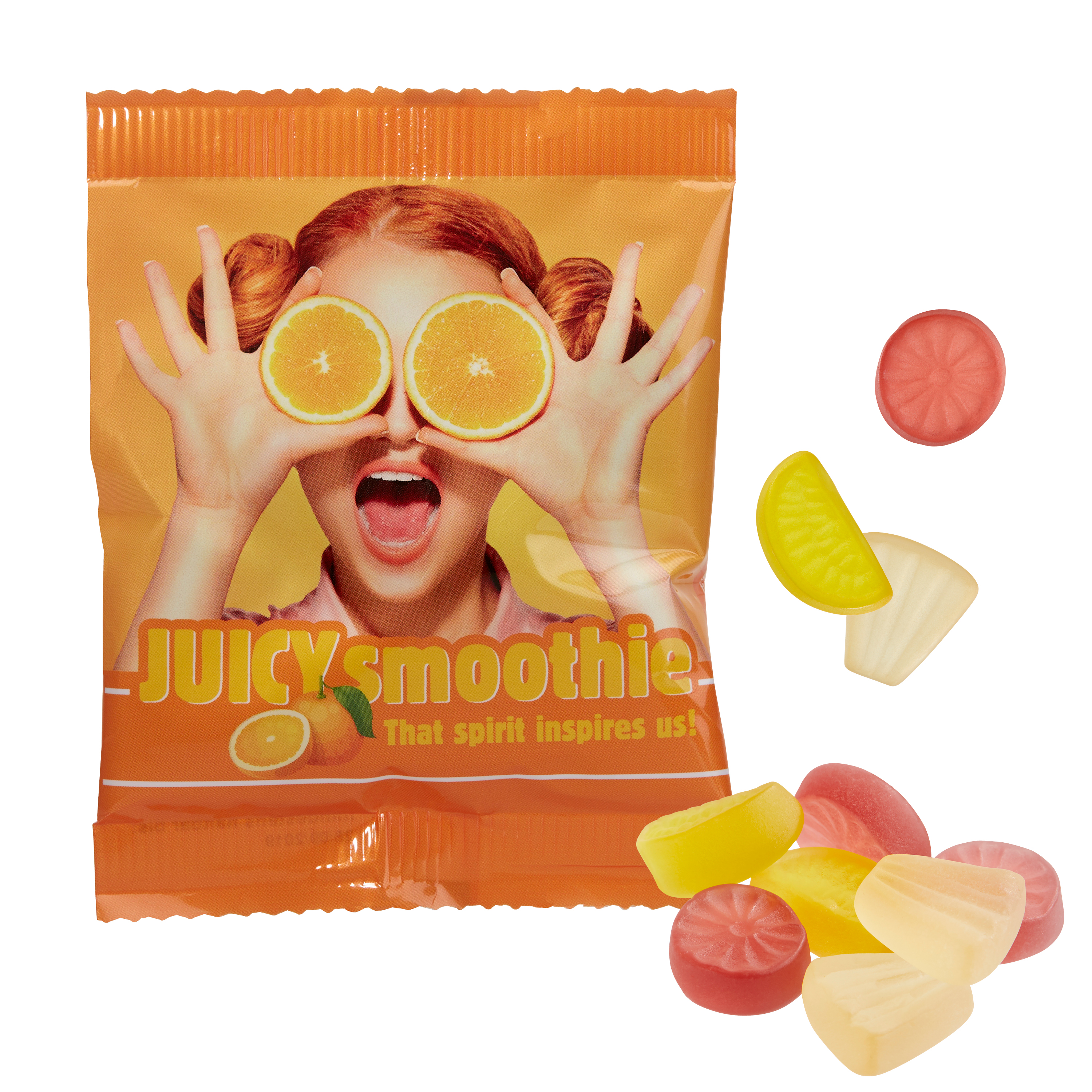 Exotische Früchte ohne Gelatine - Dreieich bedrucken mit Logo