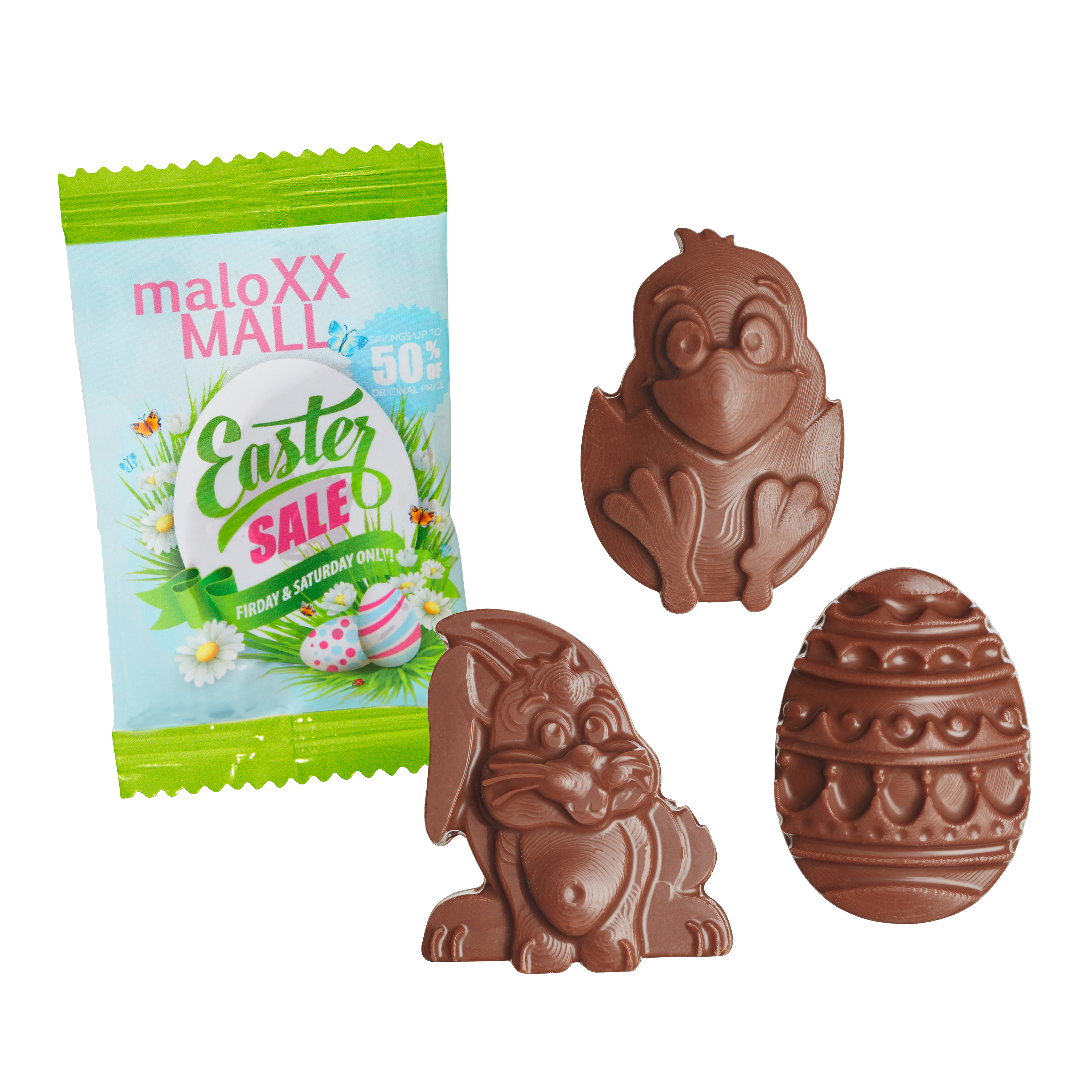 Oster-Schokoladenformen - Emmelshausen bedrucken mit Logo
