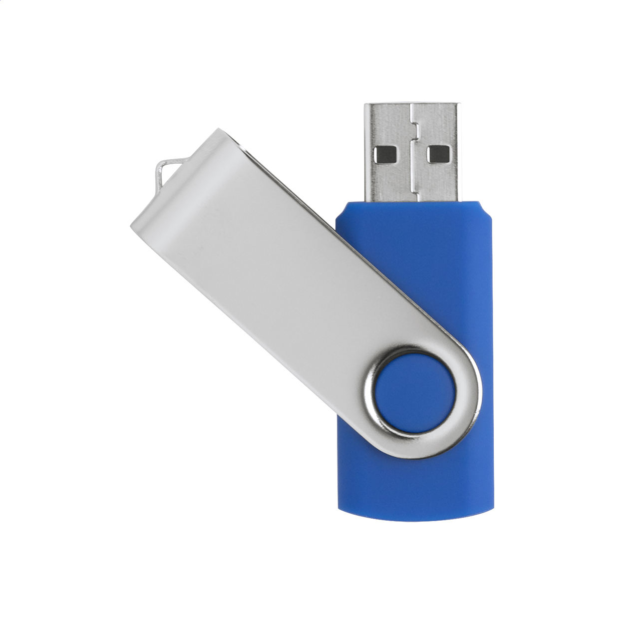 TwistDrive drehbarer USB-Stick aus ABS und Metall in Geschenkbox, Logo