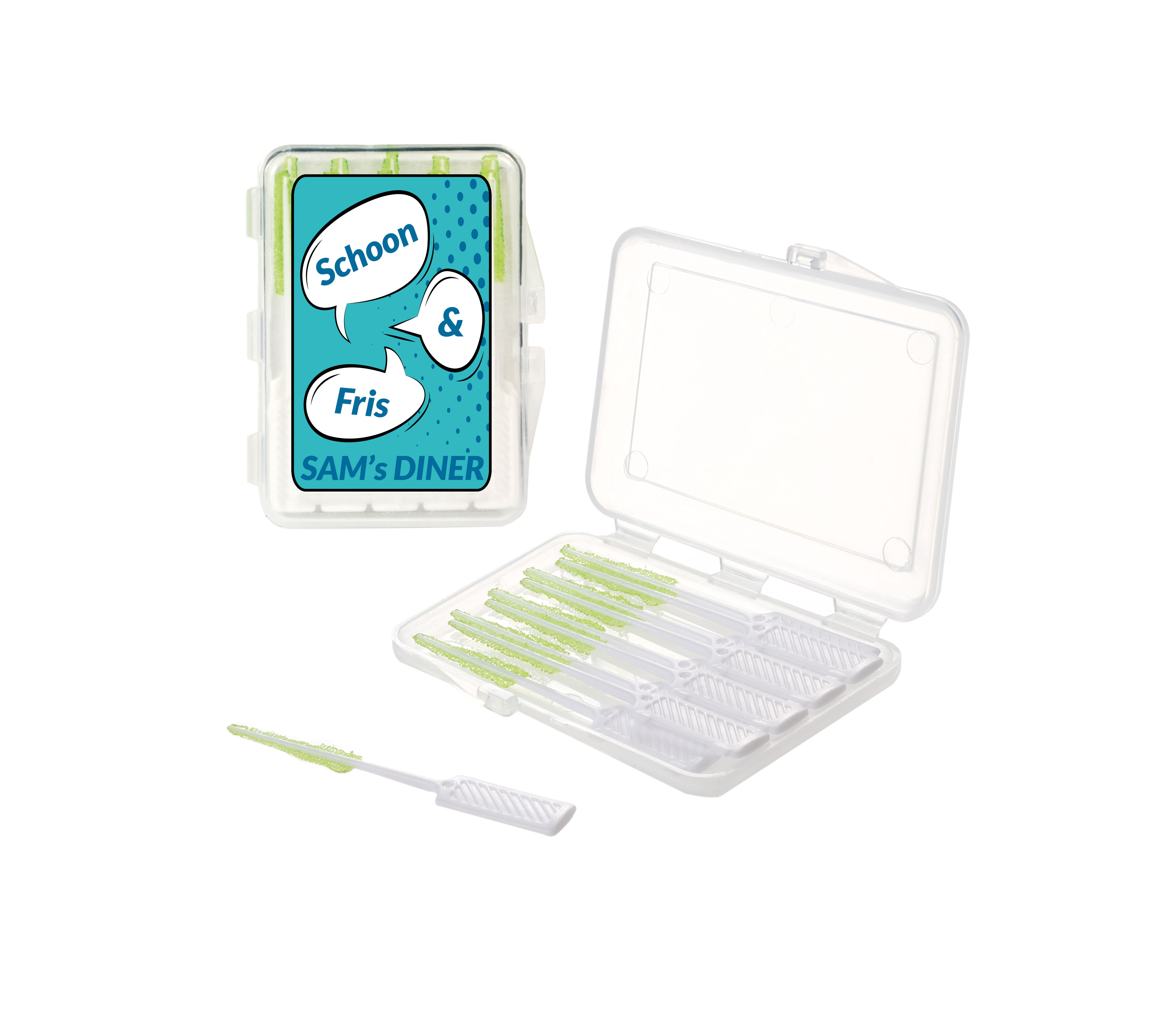 Transparente Faser-Picks-Box - Lauta