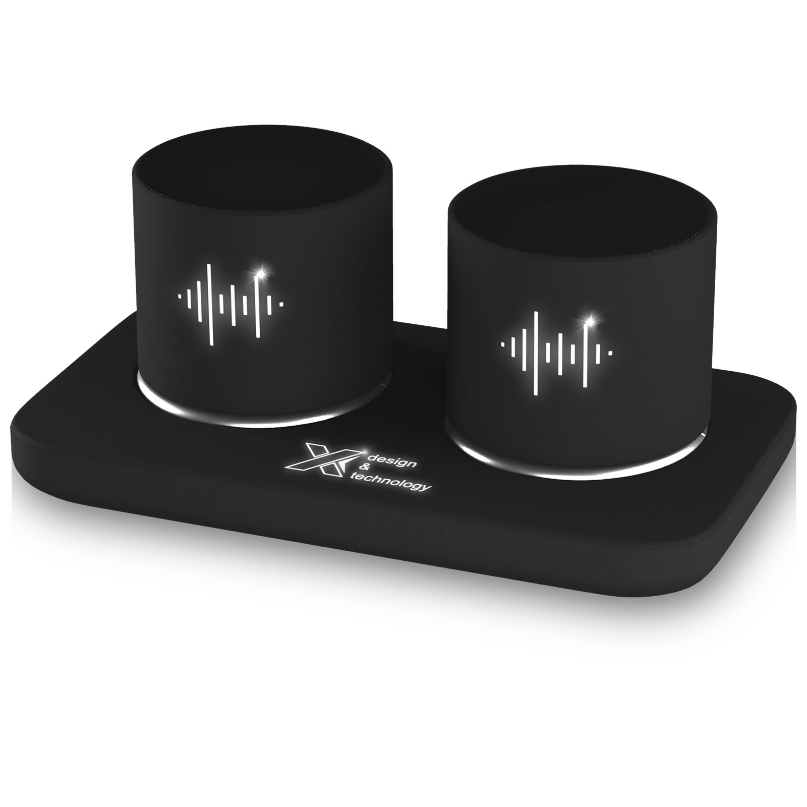 Tragbarer Doppelsprechersprecher mit beleuchtetem Logo - Dornstetten