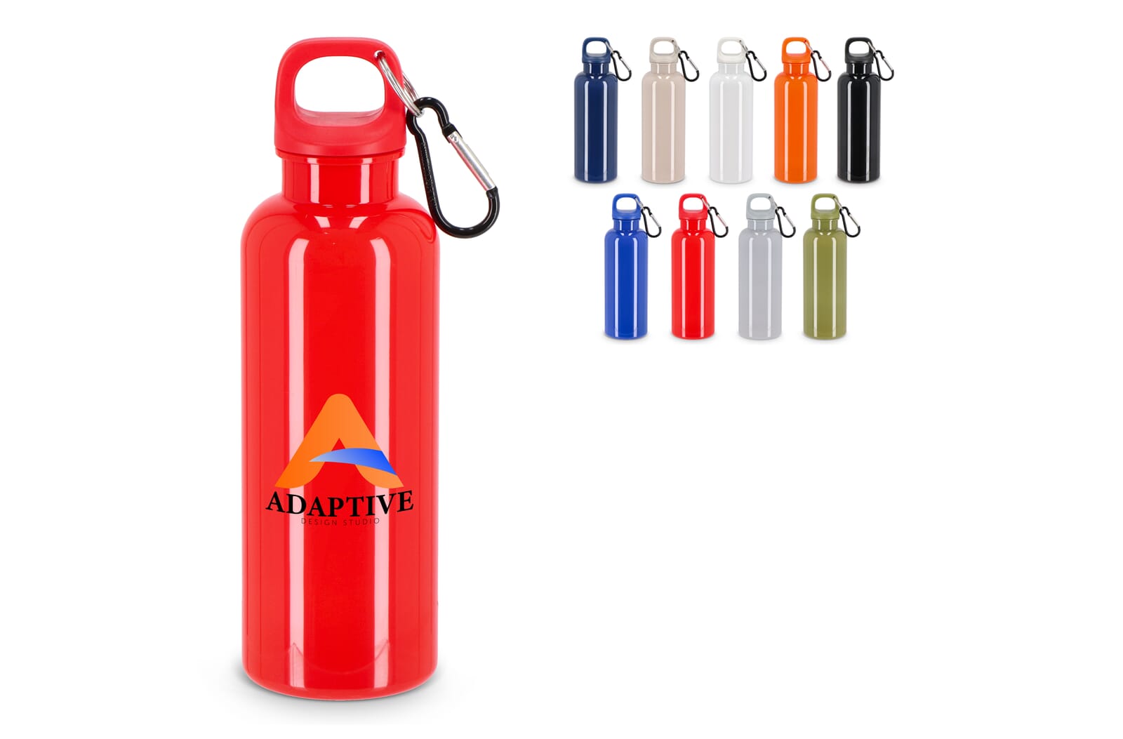 Stilvolle R-PET Trinkflasche 500ml mit Karabiner - Bitterfeld-Wolfen