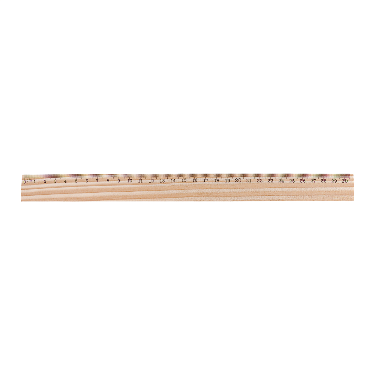 ThreeO Lineal aus Kiefernholz, 30 cm, personalisiert mit Ihrem Logo bedrucken mit Logo