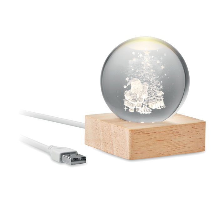 Weihnachtliche LED-Glaskugel - Niesky