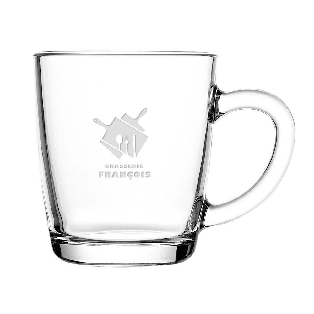 320ml personalisiertes Teeglas - Hungen  bedrucken mit Logo