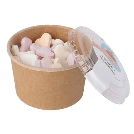 Natürliche Kraftkarton Süßigkeitenbox mit Herzen - Bad Münstereifel