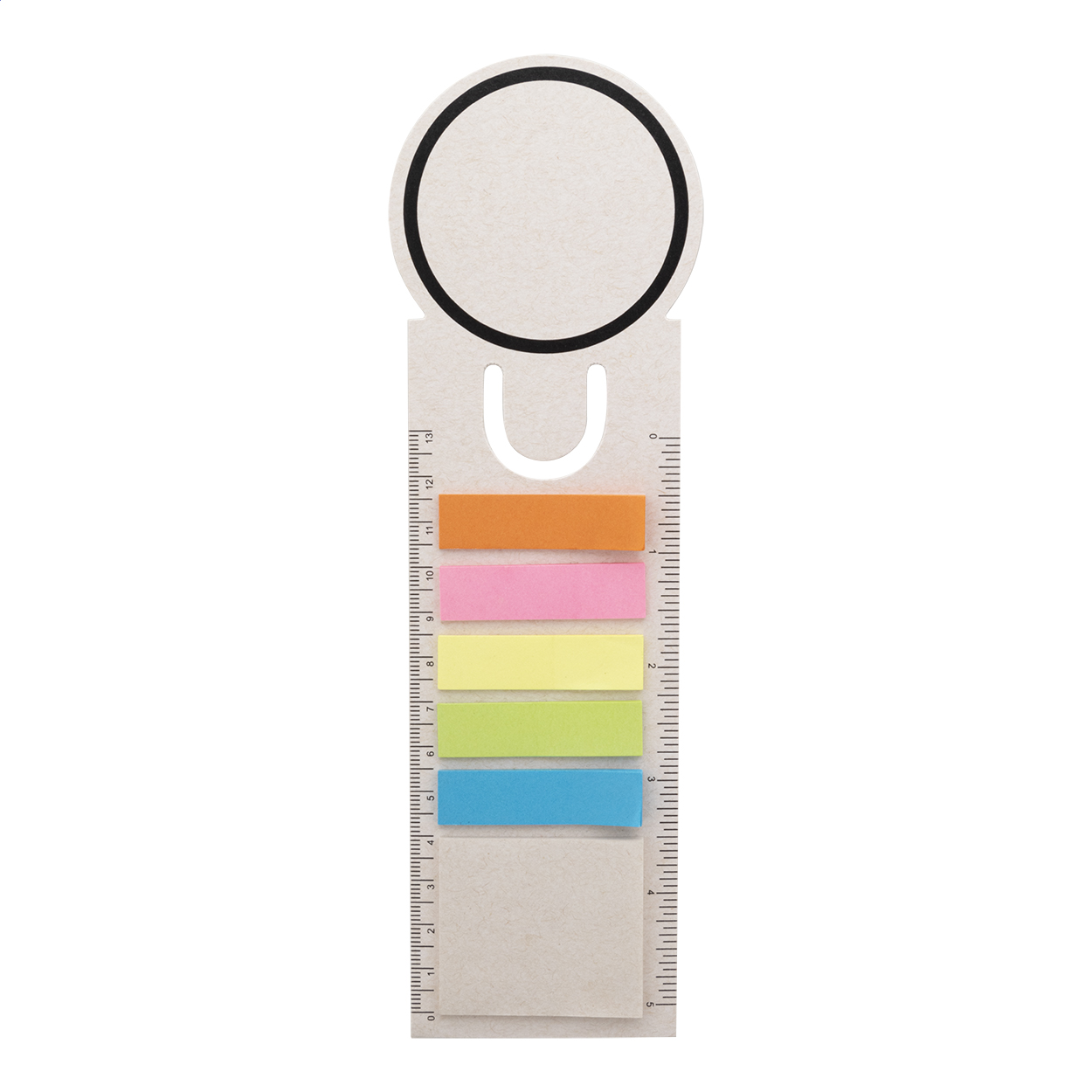 Relact Mark Lesezeichen mit Lineal aus recyceltem Milchkarton mit Logo bedrucken mit Logo