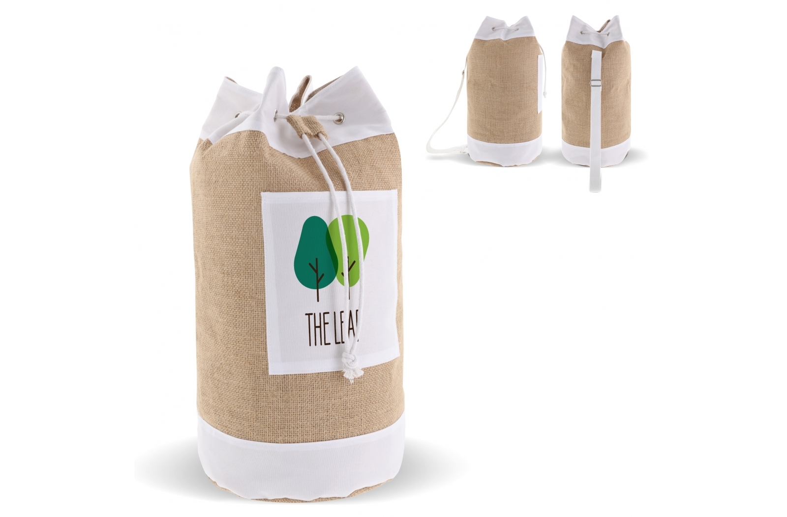 Jute- und Baumwoll-Reisetasche