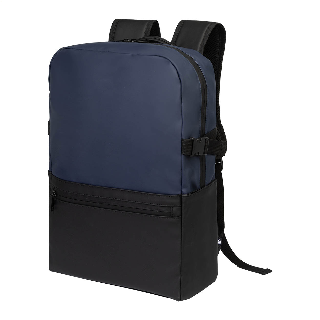 Boulton zweifarbiger wasserdichter Rucksack aus Recycling-PU, Logo
