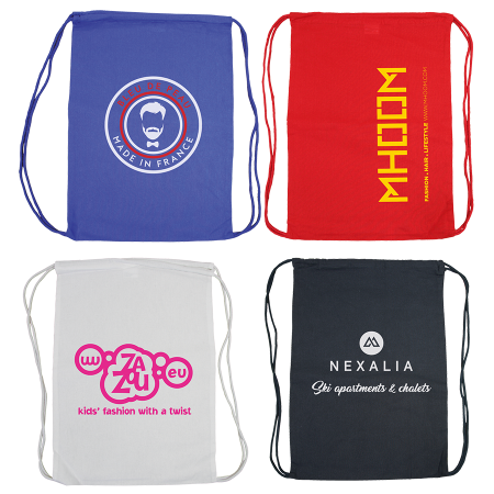 Bunter Baumwollrucksack mit Kordelzug - Kirchenlamitz