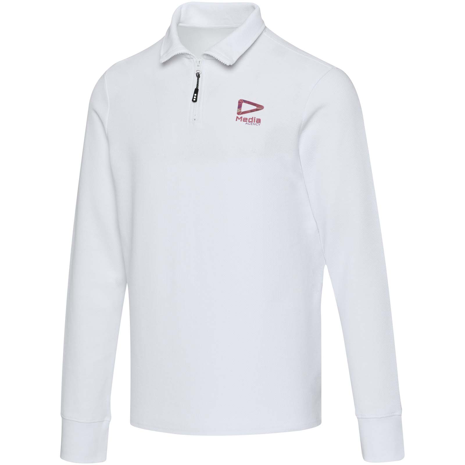 Unisex Langarm-Polo mit Reißverschluss und Nachhaltigkeit - Kaisersesch