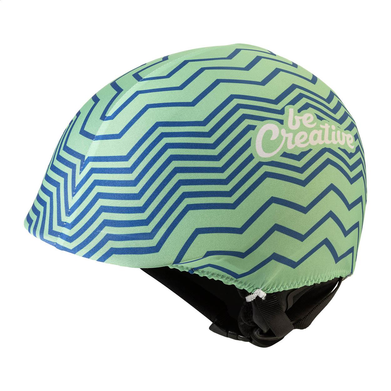 CreaHelm Slope maßgefertigter RPET-Skihelmüberzug mit Sublimation bedrucken mit Logo