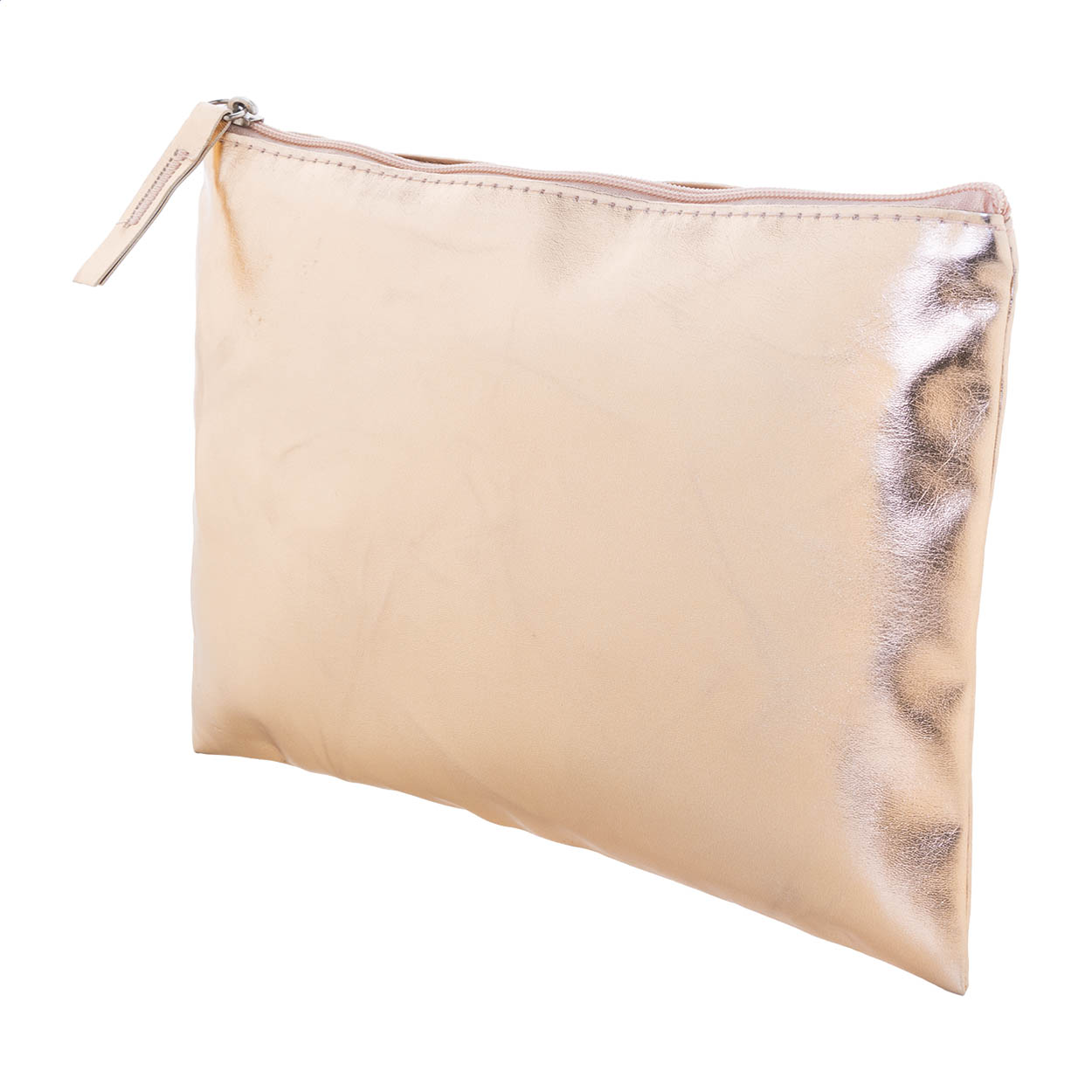 Mecol Kosmetiktasche aus PU-Leder mit Metallic-Finish und Logo bedrucken mit Logo