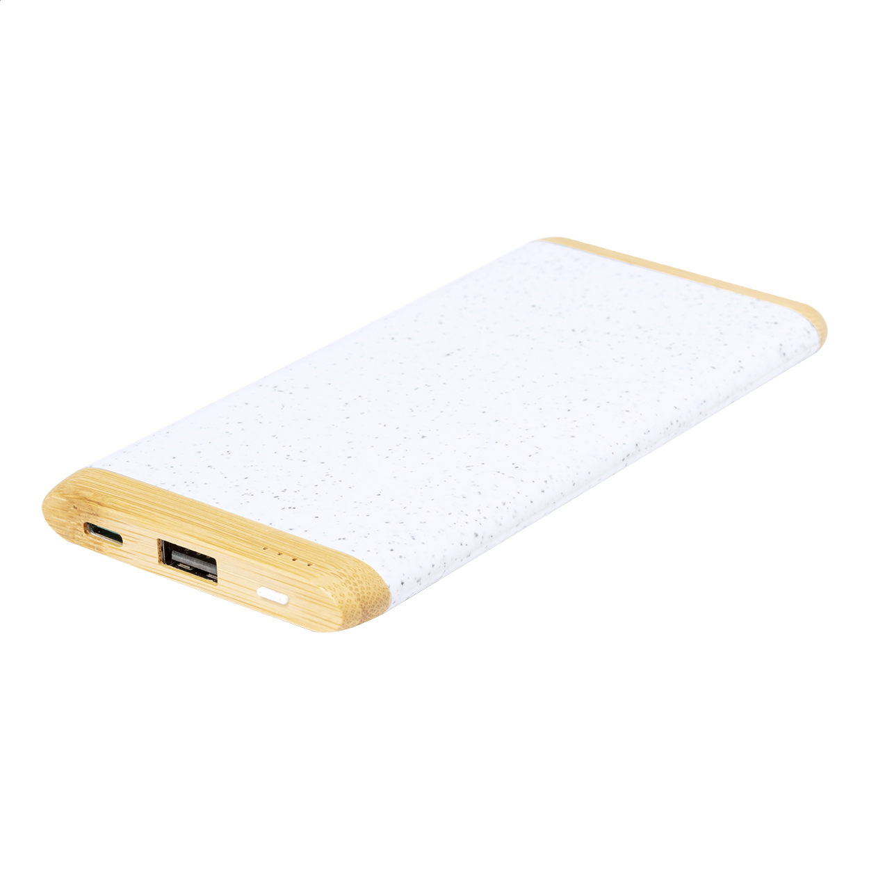 Cereale Powerbank aus Bambus und Weizenstroh mit 5000 mAh und Ihrem Logo bedrucken mit Logo