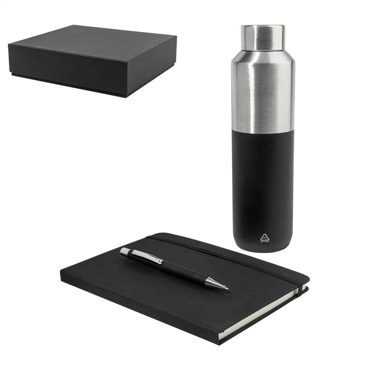 Victus Geschenkset mit A5-Notizbuch, Isolierflasche 600 ml und Stift